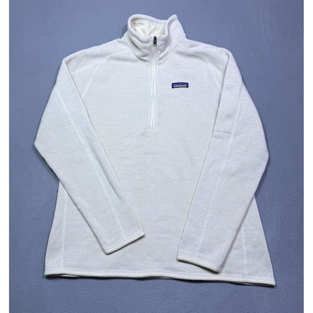 Patagonia Better Sweater Womens XL Beige Fleece 1/4 Zip Pullover Gorpcore